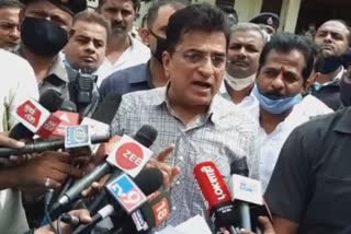 bjp leader kirit somaiya with media