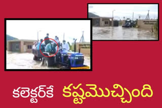 siricilla collector came out form office on a tractor with employees