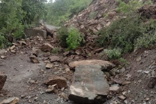 Landslide on Shimla-Karsog main road