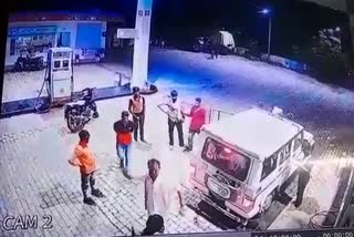 BJP leader Pritam singh lodhi slapping two men on petrol pump