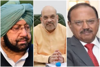 captain amarinder singh meets NSA Ajit Doval in Delhi