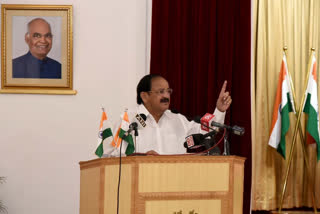 Vice-President M Venkaiah Naidu addressing a gathering in Rajasthan
