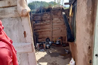 roof of the house blown away by heavy rain and strong wind in the Pajota valley of sirmaur