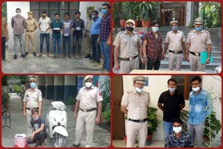 police arrested goons of deferent in delhi ncr