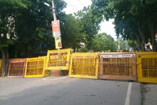 Karnal Police blocked roads