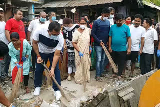 nagaon sadar mla rupak sarma being active on swacha bharat mission pogram