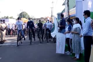 Bicycle rally for tiger safety awareness in mayurbhanj