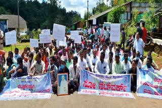 Sharavathi victims are protest