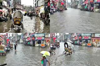 Waterlogging due to rain in many areas of Muzaffarpur