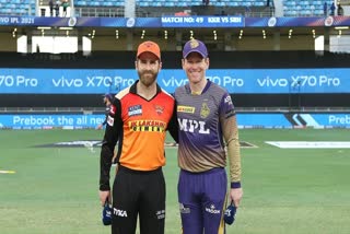 IPL 2021  SRH WON THE TOSS  ഹൈദരാബാദ് ബാറ്റിങ് തെരഞ്ഞെടുത്തു  കൊൽക്കത്ത  ഐപിഎൽ  സണ്‍റൈസേഴ്‌സ് ഹൈദരാബാദ്  വെങ്കടേഷ് അയ്യര്‍,