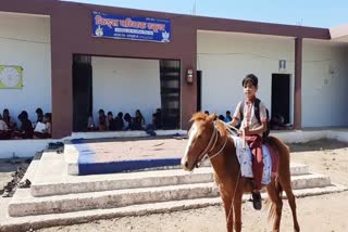 Little 'Shivraj' on horse