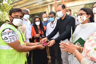 ndmc started third phase of plastic lao mask pao campaign