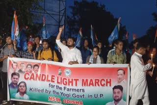 Student congress protest on laxmipur kheri issue in capital