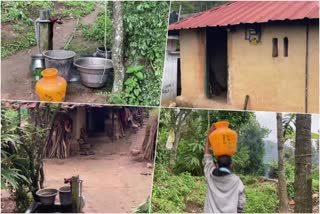 tribal village  ജനപ്രതിനിധികൾ  drinking water  ആദിവാസി ഊര്  ഇടുക്കി വാര്‍ത്ത  idukki news  ചെമ്പകത്തൊഴുകുടി  ആദിവാസികൾ  കുടിവെള്ള വിതരണം