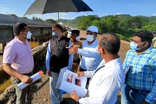 central team inspected the flooded konkon