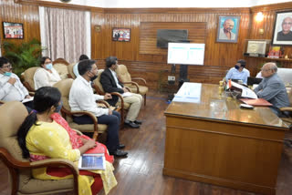 Governor held an meetin officials of School Education Literacy Departmentg with