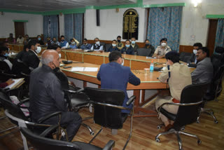 C Palrasu held review meeting at Jubbal Kotkhai
