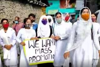 Doda:- Students of 11th Class Winter Zone Demanding Mass Promotion