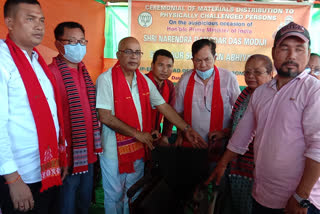 aids and appliances distributed among differently able people in diphu