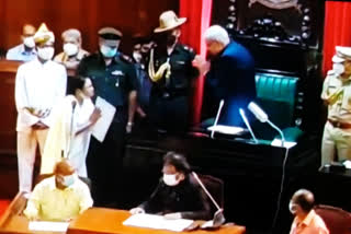 The Governor administered oath to Mamata Banerjee in the Assembly