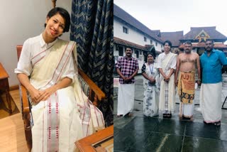 lovlina borgohain visites padmanabhaswamy temple thiruvananthapuram  ലവ്‌ലിന  ശ്രീപത്മനാഭസ്വാമി ക്ഷേത്രം  ലവ്‌ലിന ബോര്‍ഗോഹെയ്ന്‍  കേരള സര്‍വകലാശാല സ്‌പോര്‍ട്‌സ് സ്‌കോളര്‍ഷിപ്പ് വിതരണച്ചടങ്ങ്‌  തിരുവനന്തപുരം  കേരള സര്‍വകലാശാല  lovlina borgohain  thiruvananthapuram lovlina borgohain  lovlina