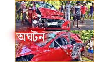 Terrible road accident at Sapekhati