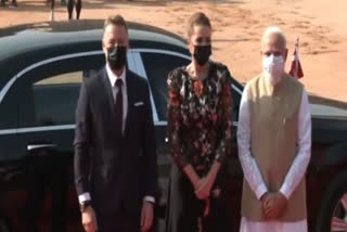 PM Modi receives Danish counterpart Frederiksen at Rashtrapati Bhavan