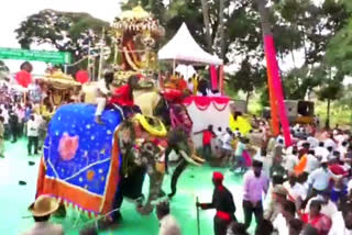 Elephant procession in Srirangapatna Dasara