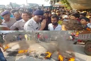 People protest against police in Supaul