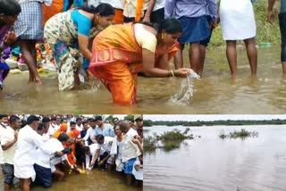 Anagodu village  lake filled after fifty years