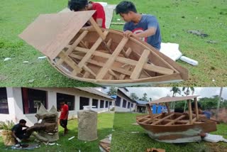 Symbolic protest of Majuli ferry accident at samoguri