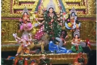 Navaratri puja in dhenkanal radhakrishna bazar puja mandap