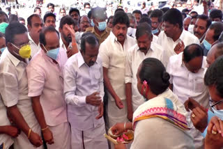 Bhoomi Pooja  market  Bhoomi Pooja to build a market  பூமி பூஜை  மார்கெட் கட்டுவதற்கான பூமி பூஜை  கோபிசெட்பாளையத்தில் மார்கெட் கட்டுவதற்கான பூமி பூஜை