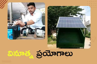 Solar vehicles, young man projects