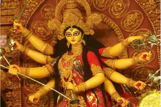 maa durga sasthi puja in byasanagars six puja mandap