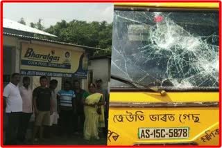 Manikpur Gas office destroy by Unknown