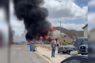 Major accident: Plane crashes directly on the house in California , killing several people