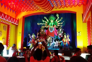 Kharagpur Talbagicha Netaji Byamagar Durga Pujas Theme is Mask