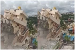 live video: The three-storey building that collapsed during clearance