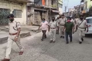 police flag march in dumka