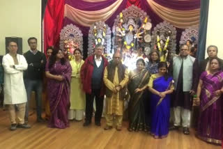 Durga puja at The United Kingdom Cultural Center in Nottingham