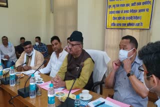 Minister Ganesh Joshi held a meeting