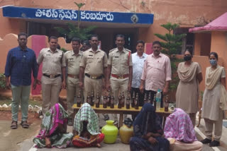 four persons arrested due to illegal liquor sale at Anantapur