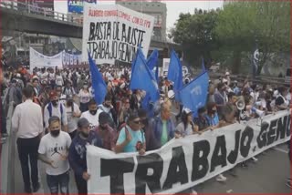 Protests ahead of legislative elections in Argentina