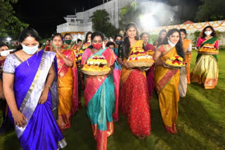 Saddula Bathukamma Festival grandly held in Telangana