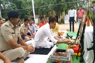 weapon worship in raipur police line