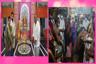 Ministers Avanthi and Botsa visited Temples on Dussehra day