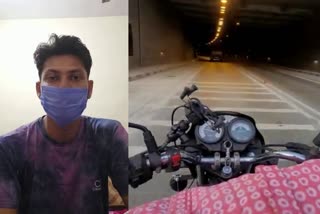 Dharwad Youth ride to Kashmir with 100 cc bike