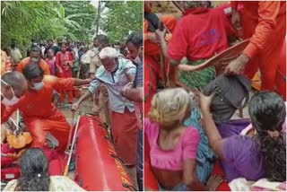 people rescued and shifted to relief camps in kuttanad and upper kuttanad  upper kuttanad  kuttanad  relief camps  people rescued  അപ്പർകുട്ടനാട്  ദുരിതാശ്വാസ ക്യാമ്പ്  മഴ