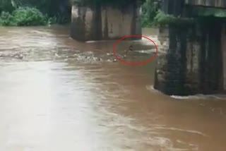 மணிமலை ஆறு வெள்ளப்பெருக்கு, locals rescuing young man who swept away in manimala river flood